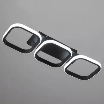 Светильник "Квадро" LED 33Вт 6000К черный 52,5х17х7 см