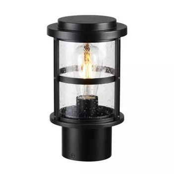 Светильник ландшафтный на столб Odeon Light. Magus, 1х60Вт, E27, 297х157х157 мм, цвет чёрный, стекло