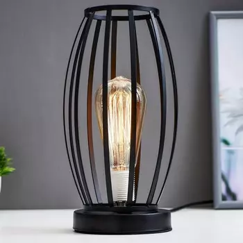 Светильник лофт 16471/1 E27 40Вт черный 16х16х24,5см RISALUX