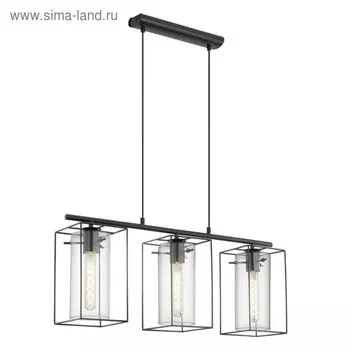 Светильник Loncino 3x60Вт E27 чёрный 74,5x74,5x110см