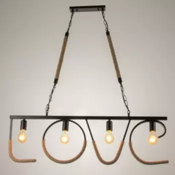 Светильник BayerLux "LOVE" 4хЕ27 черный 100х3х31-100см