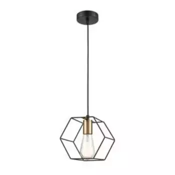 Светильник Luca, 1x40Вт E27 , цвет чёрный, золото