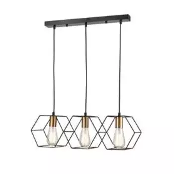 Светильник Luca, 3x40Вт E27 , цвет чёрный, золото