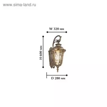 Светильник Luxus, 1x60Вт E27, цвет золото