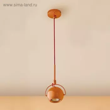 Светильник «Марс», 1x50Вт GU10, медь, красный 14x11,5x19 см