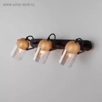 Светильник Mars, 3x40Вт E27, цвет золото, чёрный