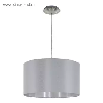 Светильник MASERLO 1x60Вт E27 никель, белый 38x38x110см