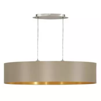 Светильник MASERLO 2x60Вт E27 никель 100x100x110см