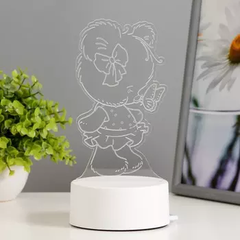 Светильник 3D RISALUX «Медвежонок», LED-ночник, RGB, от сети, 9.79.518 см