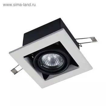 Светильник встраиваемый Technical DL008-2-01-W, 1хGU10, 50Вт, 12,6х12,6х7,2 см, цвет белый