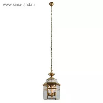 Светильник "Мидос" 3x40Вт E14 латунь 26x26x254см