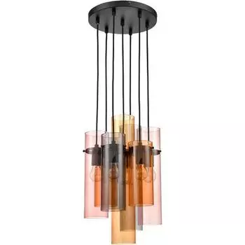 Светильник Miele, 7x60Вт E27 , цвет чёрный