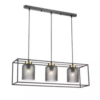 Светильник Morrison, 3x40Вт E27, цвет чёрный, золото