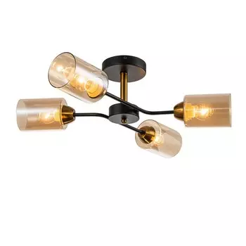 Светильник на штанге Escada, 1131/4P Black/Gold. 4х60Вт, E27, 600х510х185 мм, цвет черный/золото