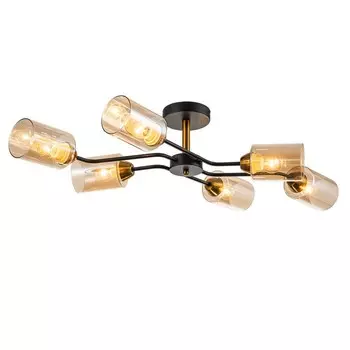 Светильник на штанге Escada, 1131/6P Black/Gold. 6х60Вт, E27, 850х440х185 мм, цвет черный/золото
