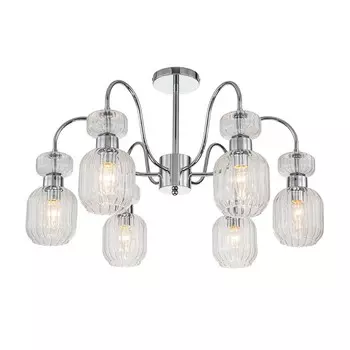 Светильник на штанге Escada, 1141/6PL Chrome/Clear. 6х60Вт, E14, 720х720х425 мм, цвет хром/прозрачный