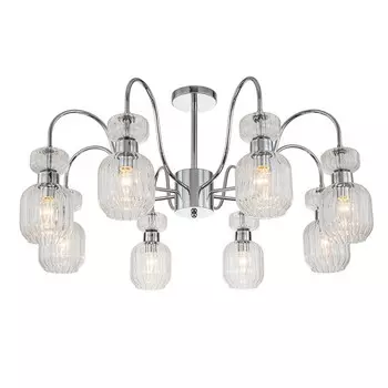 Светильник на штанге Escada, 1141/8PL Chrome/Clear. 8х60Вт, E14, 870х870х435 мм, цвет хром/прозрачный