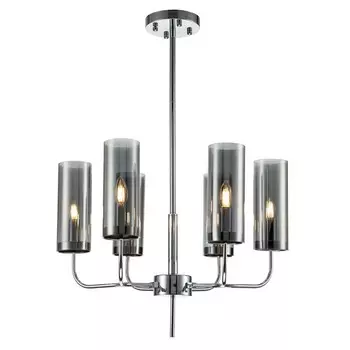 Светильник на штанге Indigo, 13014/6R Chrome. 6х40Вт, E14, 600х600х485/800 мм, цвет дымчатый