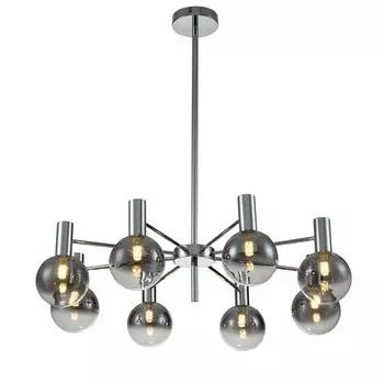 Светильник на штанге Indigo, 13015/8R Chrome. 8х25Вт, G9, 750х750х222/1200 мм, цвет янтарный