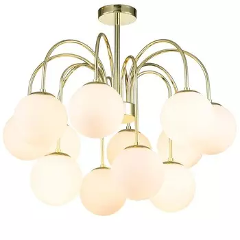 Светильник на штанге Indigo, 13017/12R Gold. 12х40Вт, E14, 700х700х600 мм, цвет матовый белый