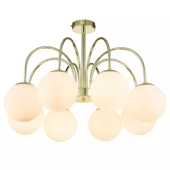 Светильник на штанге Indigo, 13017/8R Gold. 8х40Вт, E14, 680х680х450 мм, цвет матовый белый