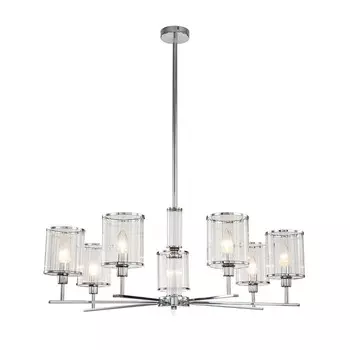 Светильник на штанге Indigo, 13022/7R Chrome. 7х60Вт, E14, 820х820х550/950 мм, цвет прозрачный