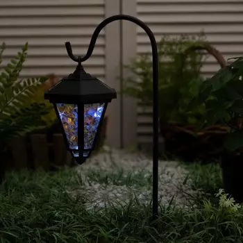 Светильник на солнечной батарее "Еврогарант", "Фонарь" 16.5x85 см, IP44, 1 LED, БЕЛЫЙ