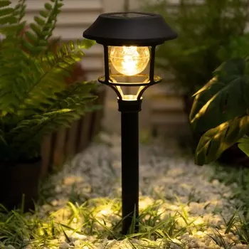 Светильник на солнечной батарее Еврогарант "Фонарь диско" 12x44 см, IP44, 6LED, 2реж.,БЕЛЫЙ