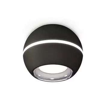 Светильник накладной Ambrella light, XS1102002, MR16 GU5.3 LED 3W, 4200K, цвет чёрный песок, серебро