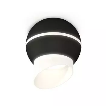 Светильник накладной Ambrella light, XS1102043, MR16 GU5.3 LED 3W, 4200K, цвет чёрный песок, белый матовый