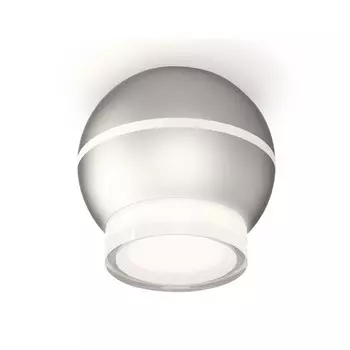 Светильник накладной Ambrella light, XS1103031, MR16 GU5.3 LED 3W, 4200K, цвет серебро песок, белый матовый, прозрачный