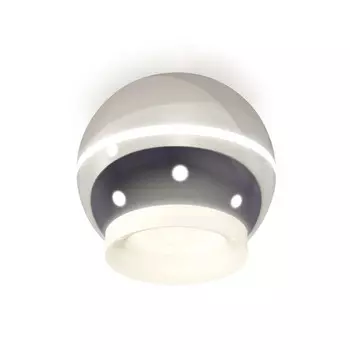 Светильник накладной Ambrella light, XS1104030, MR16 GU5.3 LED 3W, 4200K, цвет серебро, белый матовый