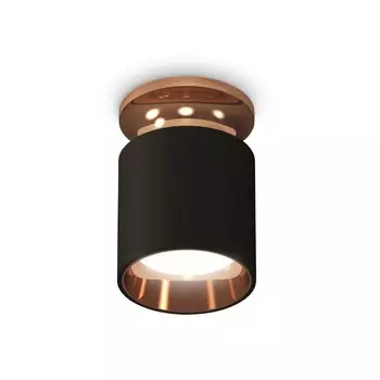 Светильник накладной Ambrella light, XS6302181, MR16 GU5.3 LED 10 Вт, цвет чёрный песок, золото розовое