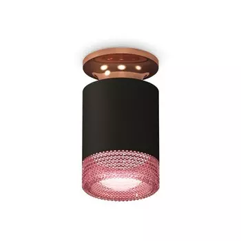Светильник накладной Ambrella light, XS6302182, MR16 GU5.3 LED 10 Вт, цвет чёрный песок, золото розовое, розовый