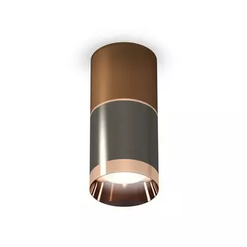 Светильник накладной Ambrella light, XS6303021, MR16 GU5.3 LED 10 Вт, цвет чёрный хром, кофе песок, золото розовое