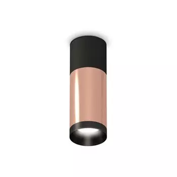 Светильник накладной Ambrella light, XS6326040, MR16 GU5.3 LED 10 Вт, цвет золото розовое, чёрный песок, чёрный