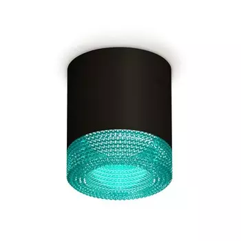 Светильник накладной Ambrella light, XS7402013, MR16 GU5.3, GU10 LED 10 Вт, цвет чёрный песок, голубой