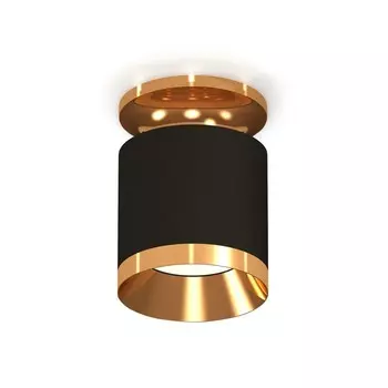 Светильник накладной Ambrella light, XS7402101, MR16 GU5.3, GU10 LED 10 Вт, цвет чёрный песок, золото жёлтое