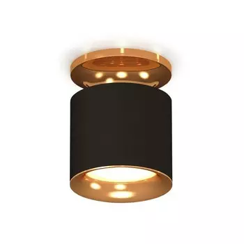 Светильник накладной Ambrella light, XS7402102, MR16 GU5.3, GU10 LED 10 Вт, цвет чёрный песок, золото жёлтое