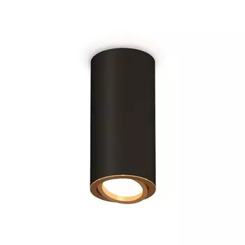 Светильник накладной Ambrella light, XS7443004, MR16 GU5.3, GU10 LED 10 Вт, цвет чёрный песок, золото жёлтое
