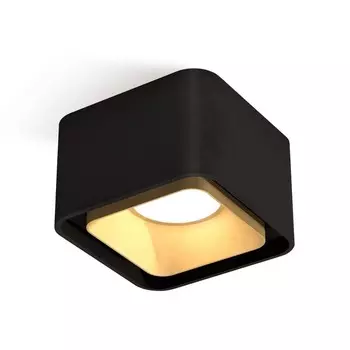 Светильник накладной Ambrella light, XS7833004, MR16 GU5.3, GU10 LED 10 Вт, цвет чёрный песок, золото песок