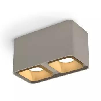 Светильник накладной Ambrella light, XS7852004, MR16 GU5.3, GU10 LED 10 Вт, цвет серый песок, золото песок