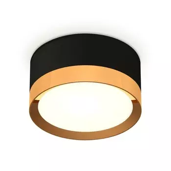 Светильник накладной Ambrella light, XS8102004, GX53 LED 12 Вт, цвет чёрный песок, золото жёлтое