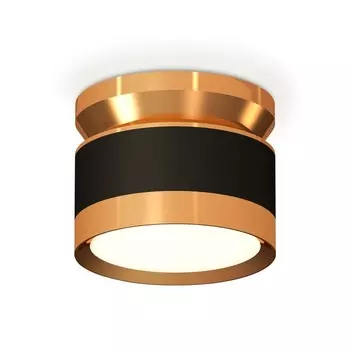 Светильник накладной Ambrella light, XS8102060, GX53 LED 12 Вт, цвет чёрный песок, золото жёлтое