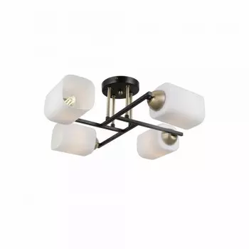 Светильник накладной Citilux «Генри» CL130245, 46х46х18,5 см, 4х75Вт, E27, цвет черный