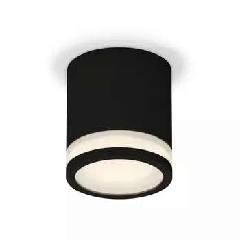 Светильник накладной с акрилом Ambrella light, XS7402031, MR16 GU5.3, GU10 LED 10 Вт, цвет чёрный песок, белый матовый
