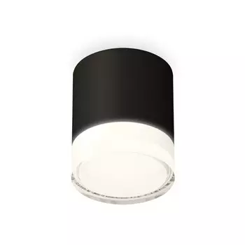 Светильник накладной с акрилом Ambrella light, XS7402033, MR16 GU5.3 LED 10 Вт, цвет чёрный песок, белый матовый, прозрачный