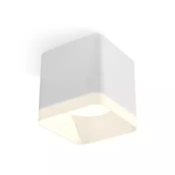 Светильник накладной с акрилом Ambrella light, XS7805040, MR16 GU5.3, GU10 LED 10 Вт, цвет белый песок, белый матовый