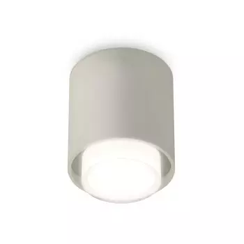 Светильник накладной с акрилом Ambrella light, XS7724015, MR16 GU5.3 LED 10 Вт, цвет серый песок, белый матовый