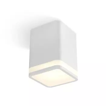 Светильник накладной с акрилом Ambrella light, XS7812020, MR16 GU5.3, GU10 LED 10 Вт, цвет белый песок, белый матовый